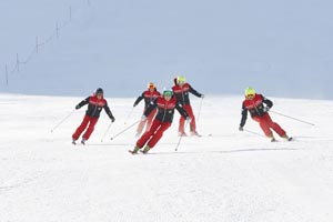 Ski instructors of Arabba