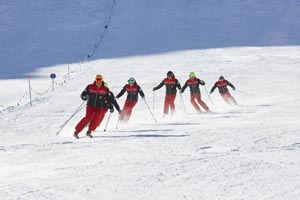 Ski instructors in Arabba
